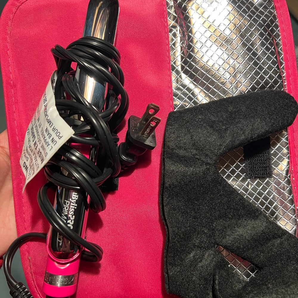 Babyliss pro mini straightener with travel pouch